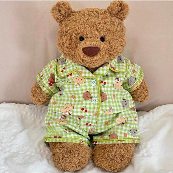 Bartholomew bear cute clothes outfits - green sleepwear(medium) - Picture 1 of 3